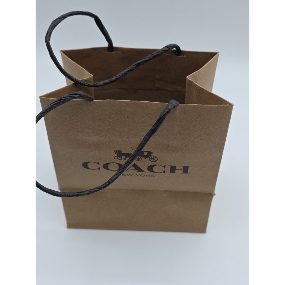 Coach Rose Gold Signature Enamel Round Stud Earrings NWT Gift Box & Gift Bag - Picture 12 of 16